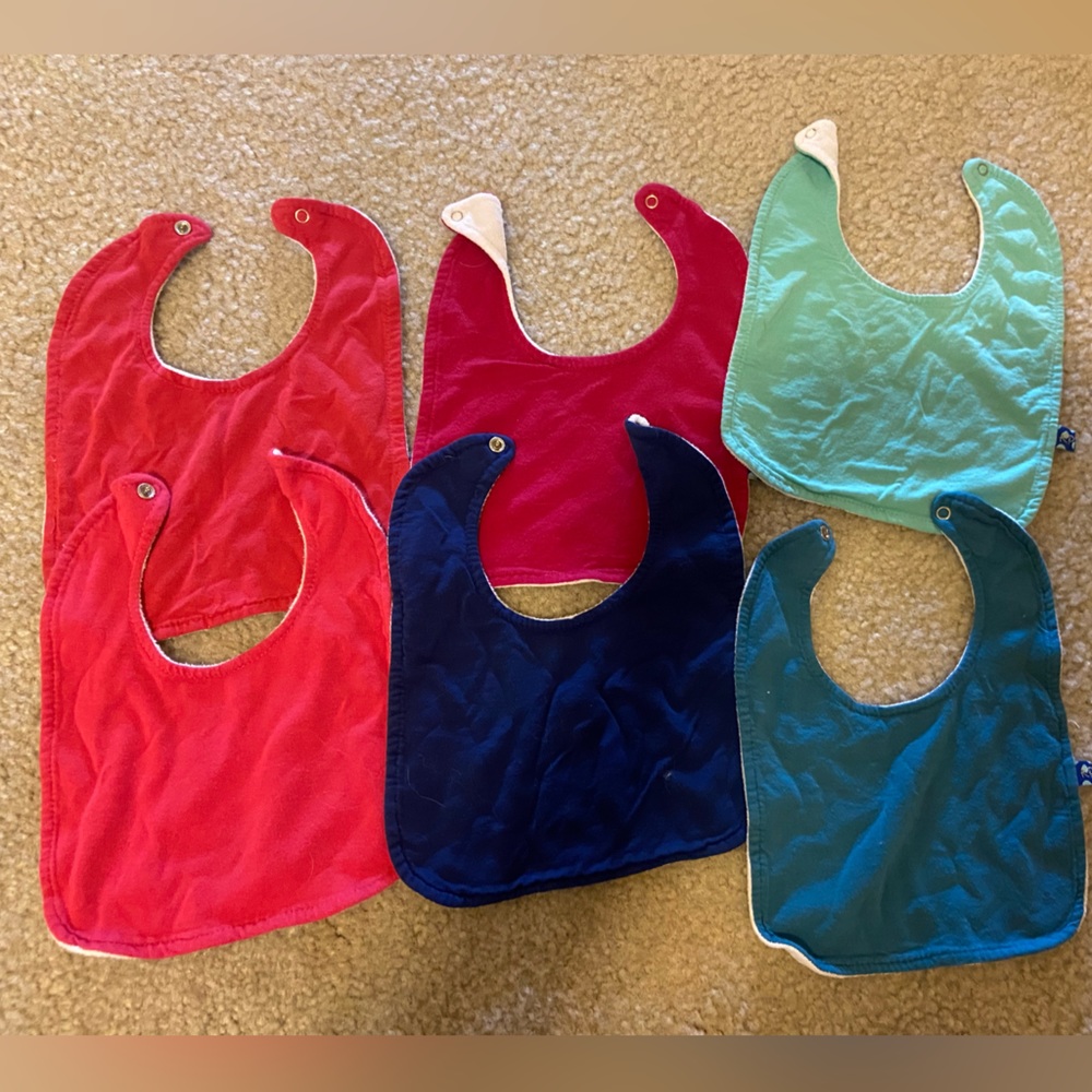 6 Kickee Pants Bibs and Burp Clothes - Base Colors